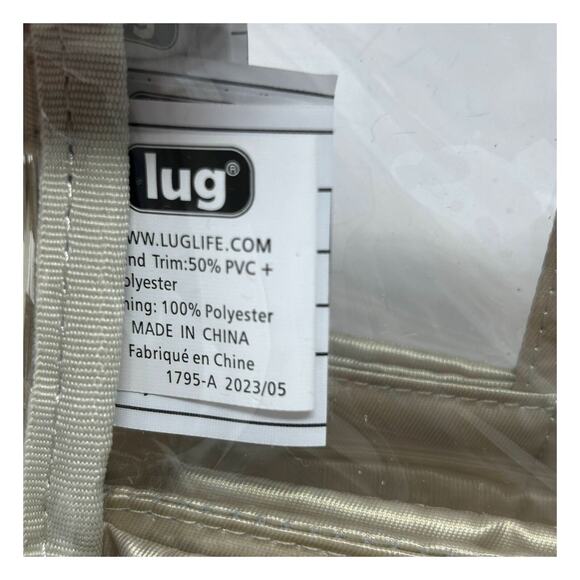 Lug Clearview Metallic Champagne Trio 3-Piece Zip Pouch Set Gold - Picture 14 of 16